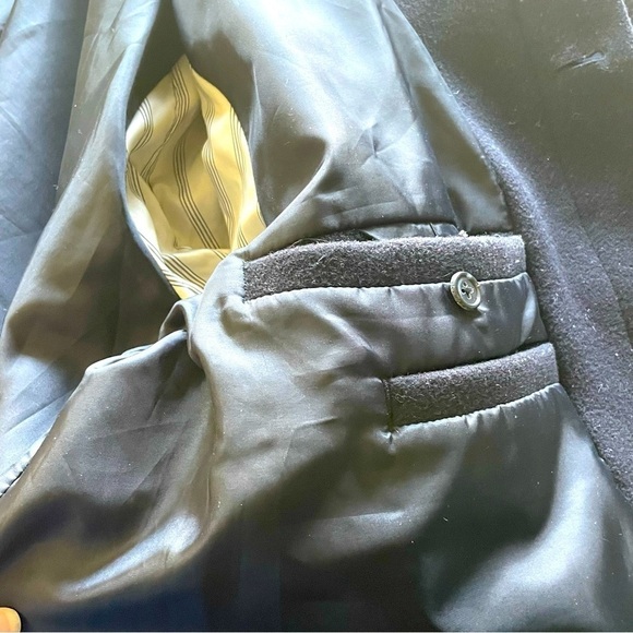 Lands' End Vintage Wool Pea Coat - Black - Size 46 - Picture 10 of 15